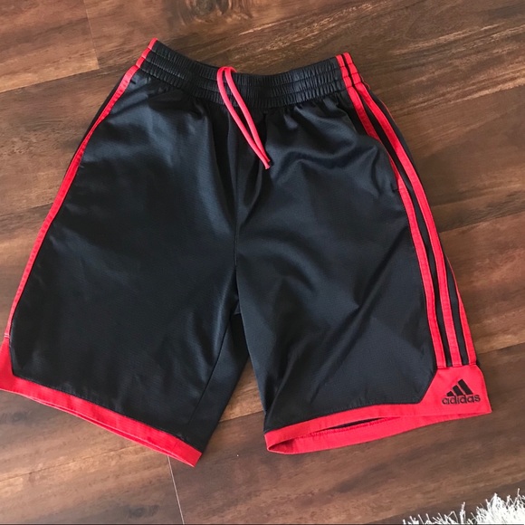 black leather shorts